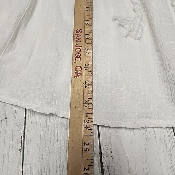 Rip Curl Boho Women's Top XS Cotton Lace Fairycore Flowy Tassels Bell Sleeves - Picture 5 of 11